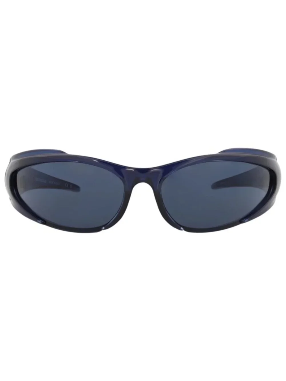 New Balenciaga Women's Sunglasses Shield Wrap Bio Injection Frame Unisex Blue
